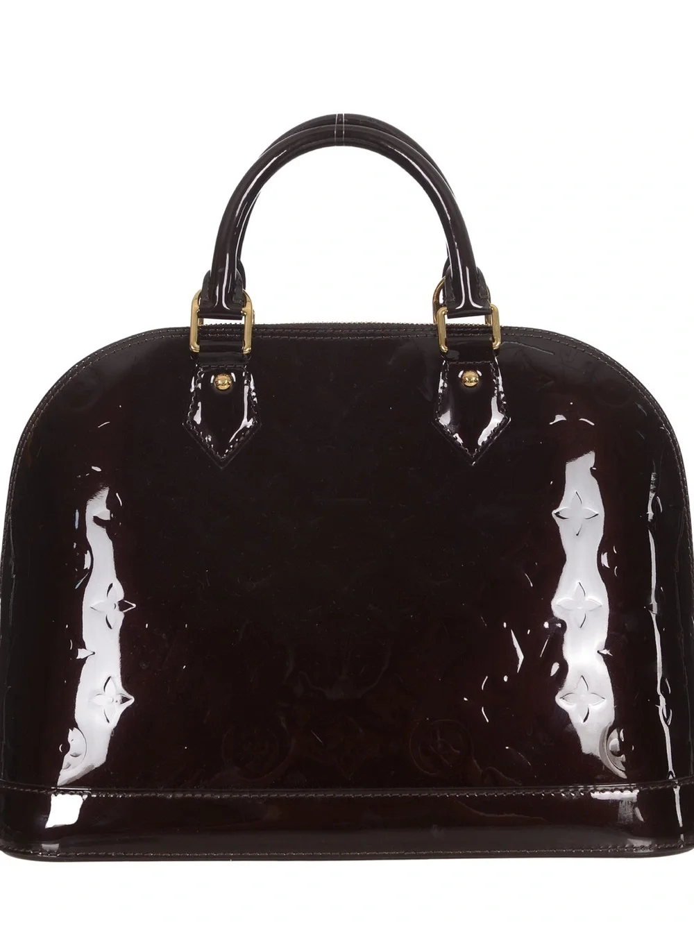 ♥️Louis Vuitton Black Alma PM red leather shoulder bag♥️